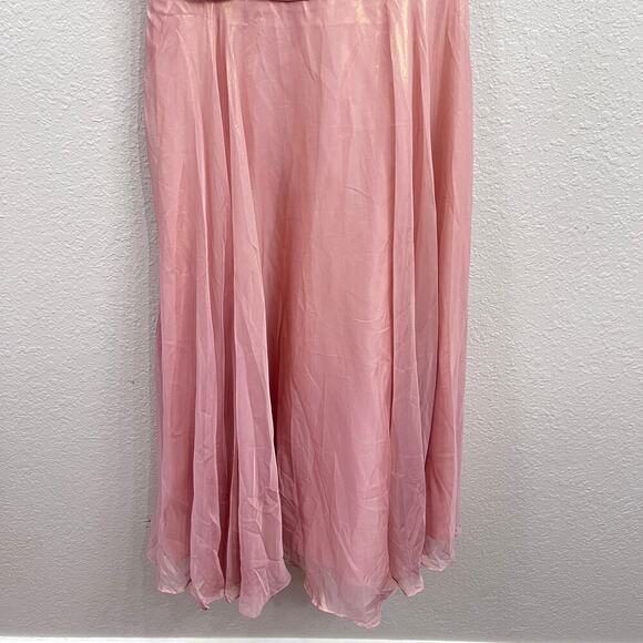 NWT $500 MAC DUGGAL 70173 PINK ONE SHOULDER MIDI DRESS Size 6 - Picture 5 of 14